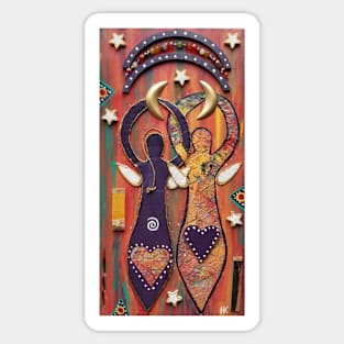 Soul Sister Gemini Twins by Harriette Knight Sticker